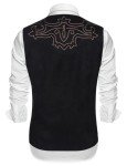 COOFANDY Men's Slim Fit Suede Vest Jacket