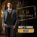 Men's Black Formal Tuxedo Waistcoat - Large