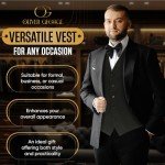 Men's Black Formal Tuxedo Waistcoat - Large