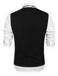 Slim Fit Black Suit Vest for Men