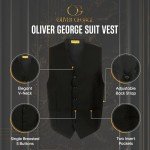 Men's Black Formal Tuxedo Waistcoat - Large