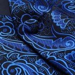 Men's Blue/Black Paisley Waistcoat and Tie Set