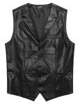 Men’s Lightweight Leather Western Vest Jacket