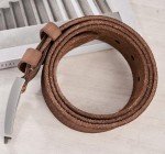 Genuine Leather Men's Casual Jean Belt - Brown