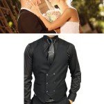 Men's Black Double Breasted Tuxedo Waistcoat