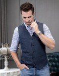 Ceehuteey Men's Retro Herringbone Waistcoat Vest