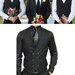 Men's Black Double Breasted Tuxedo Waistcoat