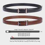 Men's 2-Pack Leather Ratchet Belts - Black & Brown