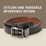 Perry Ellis Men's Reversible Leather Belt - Brown/Black