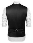 COOFANDY Men's Steampunk Double Breasted Waistcoat
