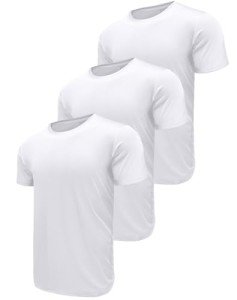 Men's 3 Pack Moisture-Wicking Workout T-Shirts