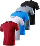 Men's 5-Pack Workout Shirts - Activewear Tops