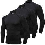 Men's 3-Pack Long Sleeve Compression Workout Shirts