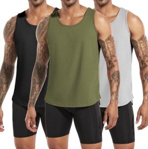 Men's 3 Pack Athletic Workout Tank Tops