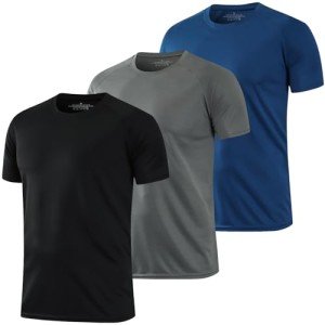 HovSiyla Men's 3-Pack Quick-Dry Running Shirts