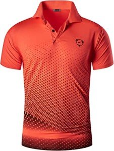 Men’s Quick-Dry Sport Polo T-Shirt - Orange XL