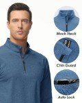 Men's Quarter Zip Fleece Pullover Shirt - Casual Comfort