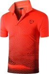 Men’s Quick-Dry Sport Polo T-Shirt - Orange XL