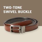 Perry Ellis Men's Reversible Leather Belt - Brown/Black