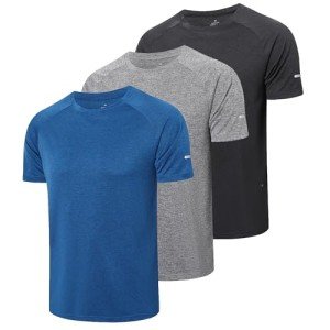 Gaiatiger Men's 3-Pack Quick-Dry Sport T-Shirts
