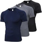 Men's 3-Pack Cool Dry Compression Workout Shirts