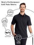 TACVASEN Men's Breathable Outdoor Sport Polo Shirt