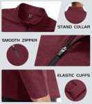 Men's 1/4 Zip Fleece Pullover Sports Shirt