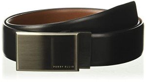Perry Ellis Men's Reversible Leather Belt - Black/Brown
