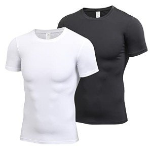 Men's Short Sleeve Compression Athletic Workout Shirt