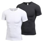 Men's Short Sleeve Compression Athletic Workout Shirt
