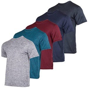 Men's Quick Dry Dri-Fit Athletic T-Shirt 5-Pack