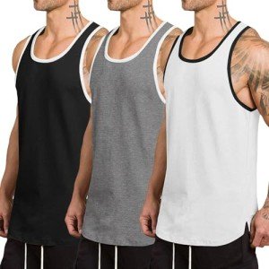Men's Cotton Sleeveless Tank Tops - White Pack