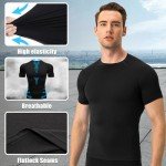 Men's Compression Workout Short Sleeve T-Shirt - Black