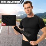 Men's Compression Workout Short Sleeve T-Shirt - Black