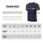 ZENGVEE Men's 3 Pack Quick Dry Workout Shirts