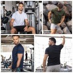 ZENGVEE Men's 3 Pack Quick Dry Workout Shirts