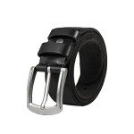 Men's Full Grain Leather Belt - Black 34"-36