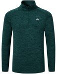 Men's Quick-Dry Quarter Zip Pullover - Dark Green