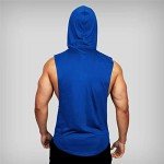Men's Breathable Hooded Tank Top for Workouts