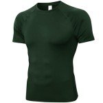 Men's Compression Short Sleeve Workout Top - Dark Green