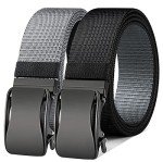 BULLIANT Men's Reversible Nylon Ratchet Belt