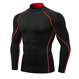LEICHR Men’s Long Sleeve Compression Workout Shirt