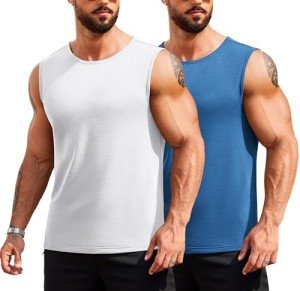 Men's Sleeveless Tank Tops 2-Pack for Workouts