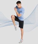 Marled Sky Blue Men's Gym T-Shirt - XL