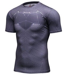Red Plume Men's Short Sleeve Athletic Compression Shirt