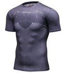 Red Plume Men's Short Sleeve Athletic Compression Shirt