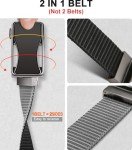 BULLIANT Men's Reversible Nylon Ratchet Belt