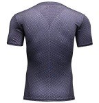 Red Plume Men's Short Sleeve Athletic Compression Shirt