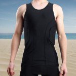 Men's Black Compression Sports Vest - 2XL