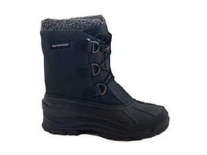 Men's Waterproof Insulated Winter Snow Boots - Black